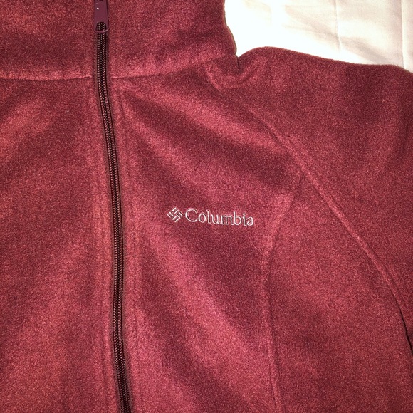 Columbia red soft zip up sweatshirt - Picture 2 of 5